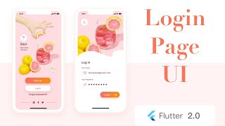 Login Page UI Flutter 2.0 - Flutter UI - Speed Code