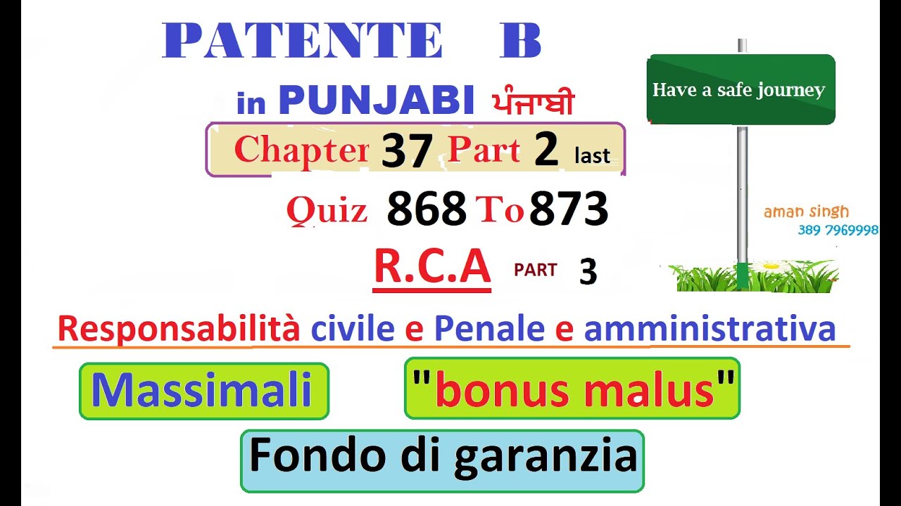 Patente B Punjabi Chapter 37 Part 2 LAST | R.C.A. | MASSIMALI | "BONUS ...