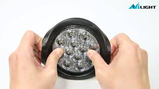 Nilight TL-26 2PCS 4inch Round LED Reverse Light