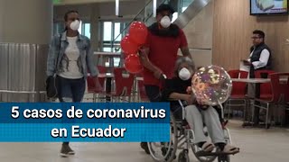 Ecuador confirma cinco nuevos casos de coronavirus