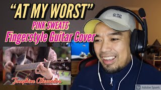 (Pink Sweat$) At My Worst - Fingerstyle Guitar Cover | REACTION | RONSASTV