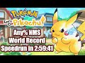 Pokémon Let's Go Pikachu World Record Any% No Mount Skips Speedrun in 2:59:41