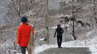 환상적인  산골풍경( 눈오는날 )