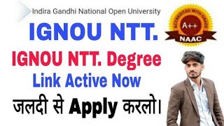 IGNOU NTT Course Admission 2025 | IGNOU Admission 2025 January Session_IGNOU New Admission