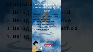 What are the different ways to create objects in Java