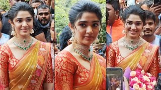 Actress Krithi Shetty STUNNING Looks In Saree | Krithi Shetty Latest Video | Daily Culture