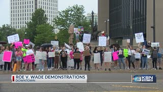 Protesters gather downtown to voice opinion on Roe v. Wade overturn