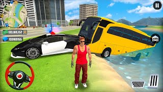 Transport Bus and Officer Police Car Driving in Open World Game - Android Gameplay