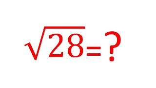 How to find Square Root of 28