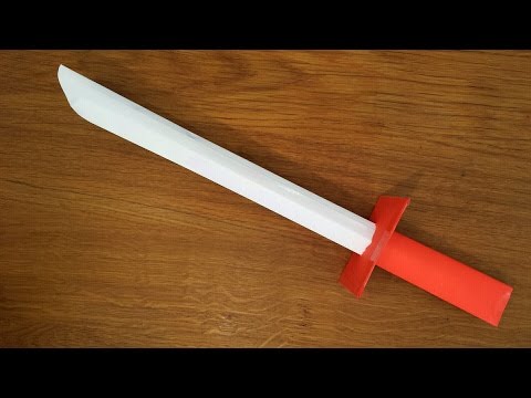 How to make a paper sword step by step