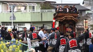 旧常滑地区祭礼2016（日） 瀬木字 世楽車 00086二つ池の坂　常滑春まつり2016　山車祭り