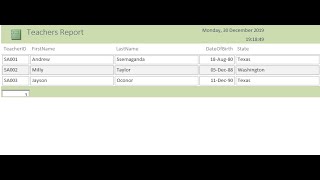 Reports designing in Ms Access Reports