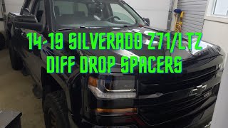 14-19 Silverado diff drop spacers