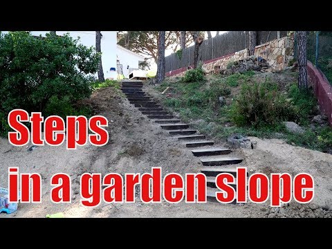 How to make steps in a garden slope How to make steps in a garden slope