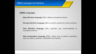 1 5 4 DBMS Languages and Interfaces