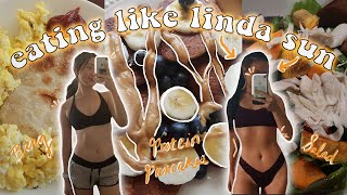 I ATE AND EXERCISED LIKE LINDA SUN FOR A DAY | Pancakes, Bing, Lilly Sabri | Get Fit for New Year