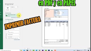 IMPRIMIR FACTURA en Formato PDF y en PAPEL.