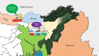 Major Hills and Mountain Peaks in North-East India