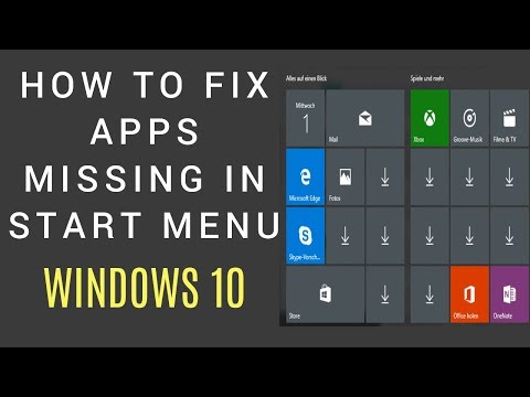 How to Fix Missing Apps from Windows 10 Start Menu