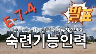 2023년 하반기 숙련기능인력(E-7-4비자) 발표ㅣ3만명ㅣ12월20일까지