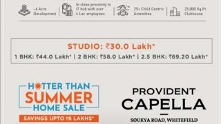 Provident Capella | 1, 2 \u0026 3 BHK Apartment for sale near Whitefield on Soukhya Road | 6360219373