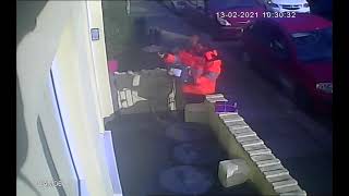 Angry postman. Hastings, East Sussex.