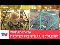 CIUDAD EVITA I A los tiros frente a una escuela en un intento de robo