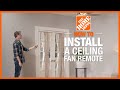 How to Install a Ceiling Fan Remote | Lighting and Ceiling Fans | The Home Depot