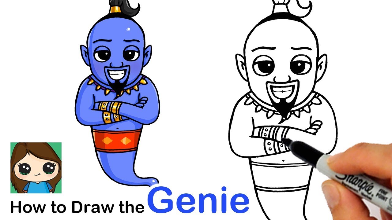 Aladdin And Genie Sketch