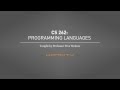 CS262: Programming Languages