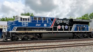 [HD] CSX Q017 Featuring CSXT 3194 “Spirit of our Law Enforcement” Leading - Fairport, NY