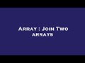 Array : Join Two arrays