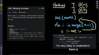 Amazon Interview Question Leetcode 268 Missing Number #leetcode #python #coding #algorithm