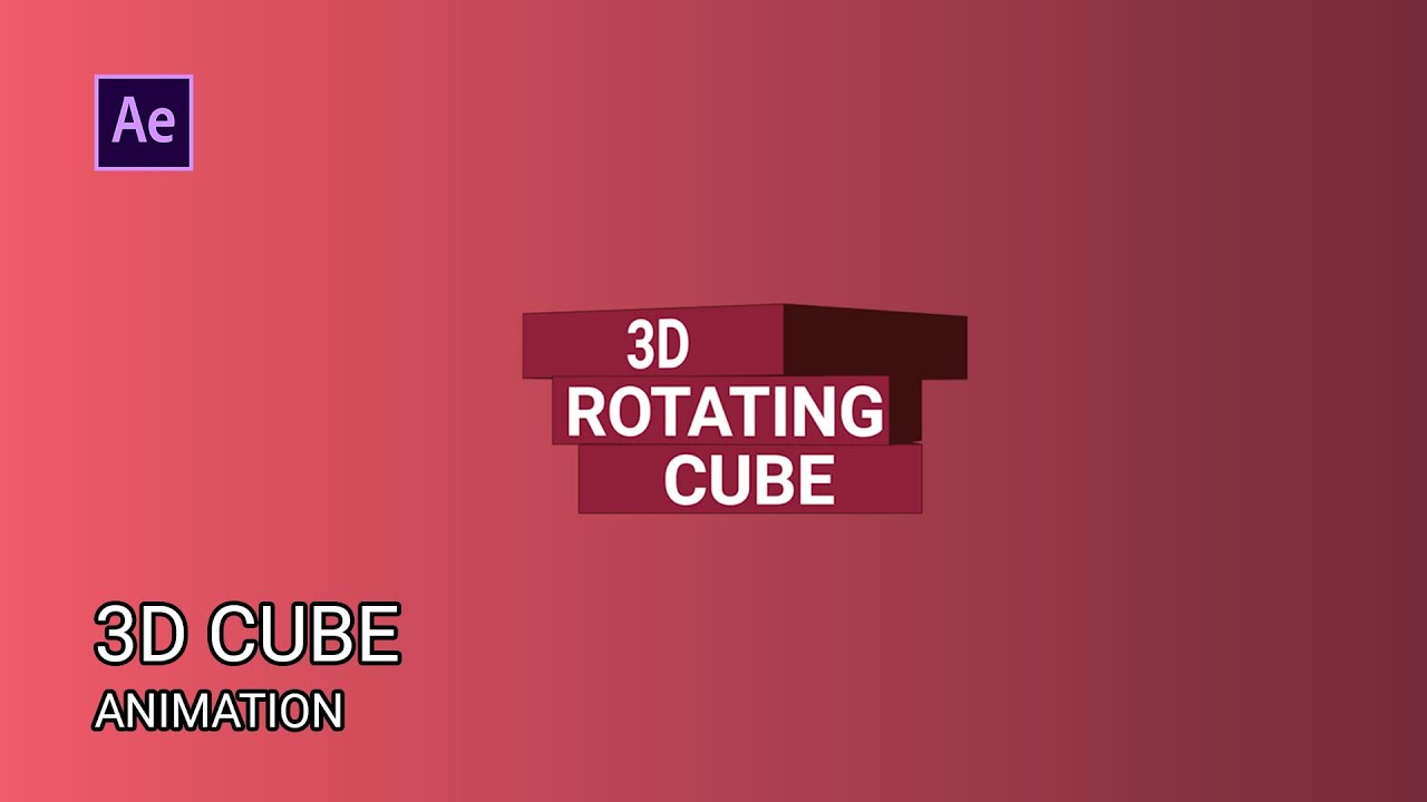 After Effects Tutorial 3d Cube Animation With Text Youtube