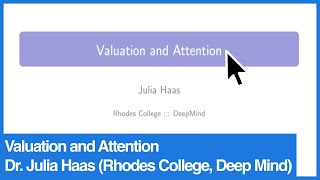 "Valuation and attention" | Julia Haas
