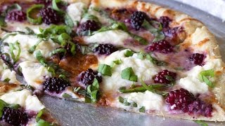 Blackberry Basil Ricotta Pizza