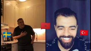 شاهد لايف 🇸🇪 هاري بدر - 🇹🇷 وهشام ملولي | شاهد الموت ديال الضحك | Live Harri Badr \u0026 Hicham Mallouli