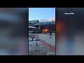 truck catches fire outside north texas cabela s