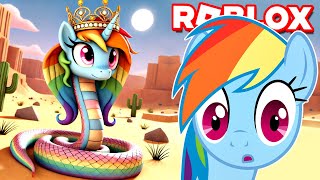 RAINBOW DASH VIROU UMA COBRA RAINHA no ROBLOX #LuliRarity