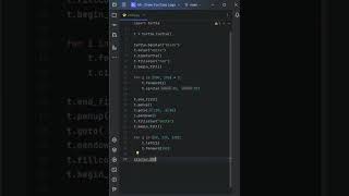 Python Turtle Tutorial: Drawing the YouTube Logo #pythonturtle #python #shorts #code
