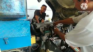 truk isuzu elf 135ps nkr66 pasang turbo..// menolak tua..