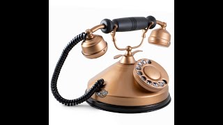 Retro Old Fashioned Classic Corded Telephone Decorative Antique Landline Phone for Home Office Decor