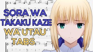 Fate/Zero - Sora wa Takaku Kaze wa Utau (Ending) Guitar Tutorial | Guitar Lesson + TABS