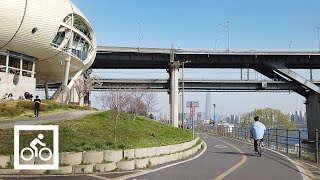 [4K] 한강북단 자전거 라이딩 Cycling in Seoul: Han Riverside Bike Ride l From Seoul Forest to Guri-si Korea 서울