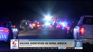 Driver identified in fatal Pender County wreck