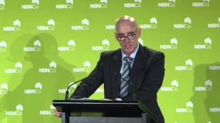 NBN CEO Mike Quigley speaks at the NBN Switch on Event at Gungahlin library 01/02/2013