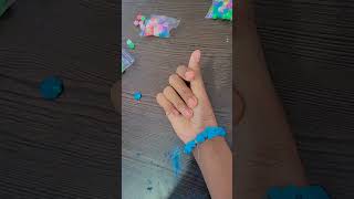 Homemade DIY bits only blue bracelet for my moma,,🥰🥰🥰😱😱#cute bracelet#blue bracelet#craft#shorts 😱😱😱