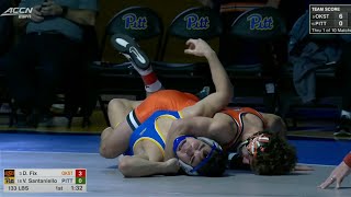 133lbs Daton Fix (Oklahoma State) vs Vinnie Santaniello (Pitt)