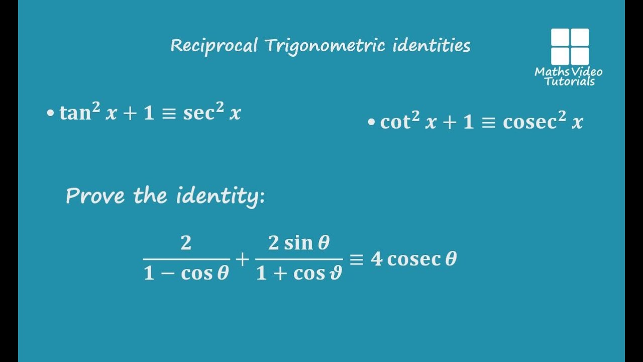 Reciprocal Trig Identities With Examples - YouTube