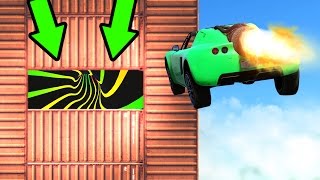 FLY TROUGH THE GAP AT 200MPH!  (GTA 5 Funny Moments)